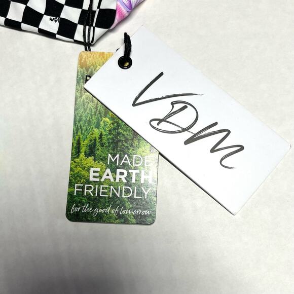 Revolve VDM Multi Hawaiian Tropic/Speed Racer Reversible Bikini Top Small NWT - Picture 6 of 7